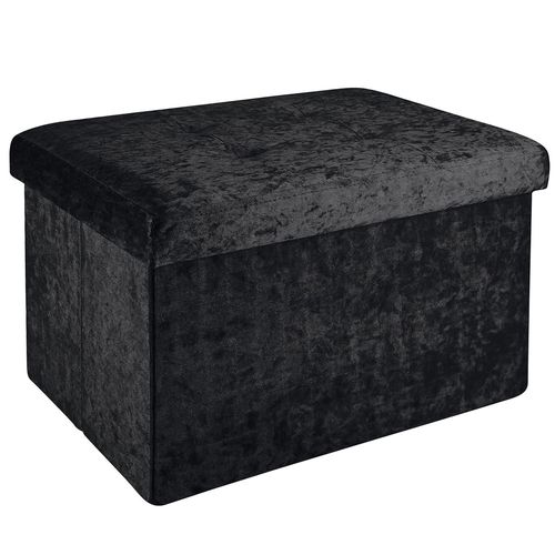 Pouf Pliable 49x30x30 Cm Banc Ottoman Tabouret Sige Cube Bote De Rangement