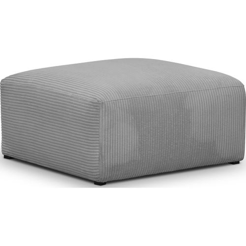 Pouf / Repose-Pieds Modulable En Velours Ctel Gris Clair