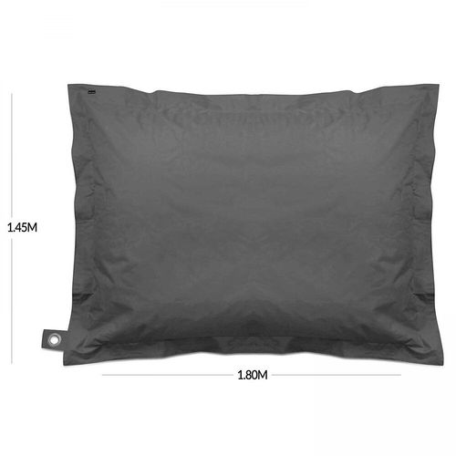 Coussin De Sol Polyester Gris 180 X 145 Cm