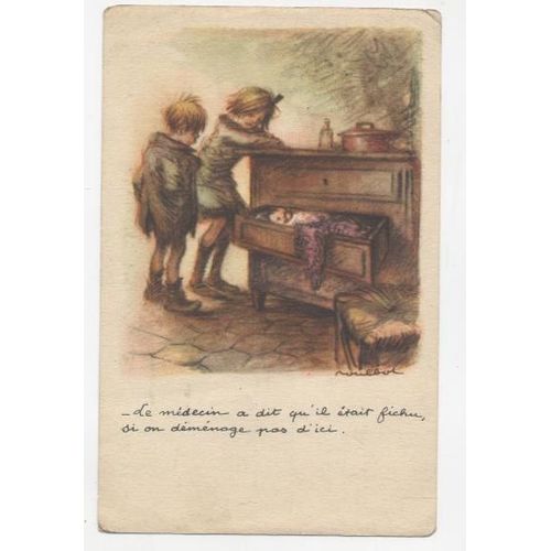 Poulbot Ligue Contre Le Taudis. Carte Postale Illustre - Enfants