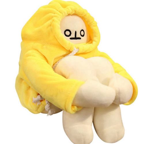 Poupe Banane De 15 Pouces, Jouet Banane En Peluche Avec Aimant, Jouet D'oreiller En Peluche Modifiable Drle, Jouet De Dcompression, Jaune