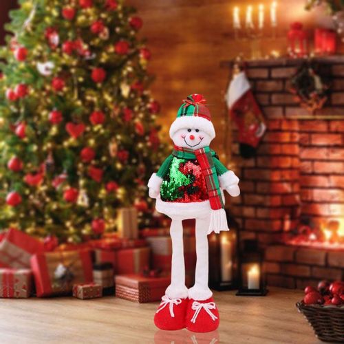 Poupe De Nol Extensible En Peluche, Bonhomme De Neige Debout, Taille L