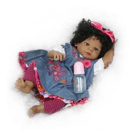 Poupee Noire 56cm Bebe En Vie Reborn Main Realiste Reborn Bebe Poupee Filles Full Body Vinyle Silicone Rakuten