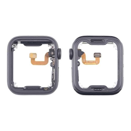 Pour Apple Watch Series 6 44 Mm, Version Gps, Cadre Avec Axe De Rotation De La Couronne, Cble Flexible Dmont, Original, Sans Logo - Gris