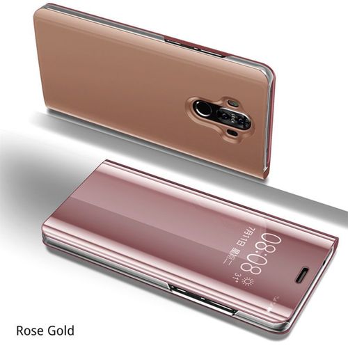 Pour Huawei P30 Clear View Etui  Rabat Cover Flip Case Housse Translucide Miroir Antichoc Rose Little Boutik