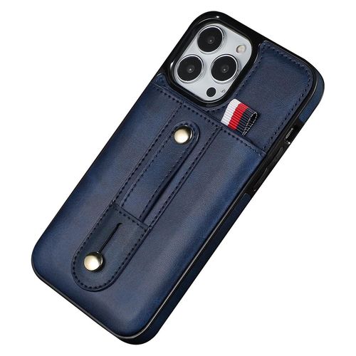Pour Iphone 14 6,1 Pouces Tlphone Portable Coque Carte Fente Bquille Main Poigne Sangle Design Case