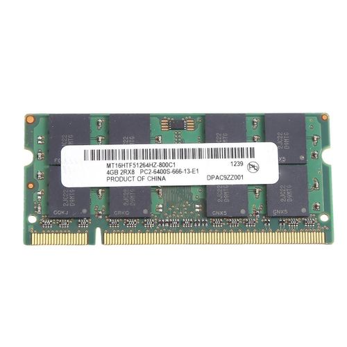 Pour Mt Ddr2 4gb 800mhz Ram Pc2 6400s 16 Puces 2RX8 1.8V 200 Broches Sodimm Pour Mmoire Dordinateur Portable