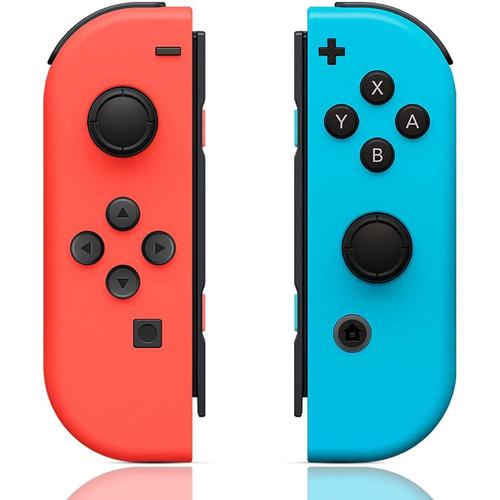 Controllers Gamepads Sans Fil Compatibles Nintendo Switch - Gauche + Droite - Rouge + Bleu