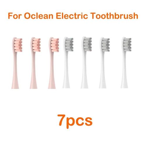 Pour Oclean Flow/X/ X Pro/ Z1/ F1/ One/ Air 2 /Se Ttes De Brosse Doux Dupont Sonique Brosse  Dents Poils Sous Vide 7 Pices Ttes De Rechange-3rose 4grey