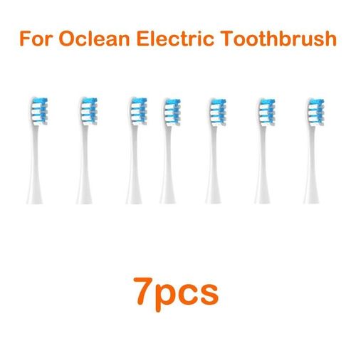 Pour Oclean Flow/X/ X Pro/ Z1/ F1/ One/ Air 2 /Se Ttes De Brosse Doux Dupont Sonique Brosse  Dents Poils Sous Vide 7 Pices Ttes De Rechange-7pcs Bleu