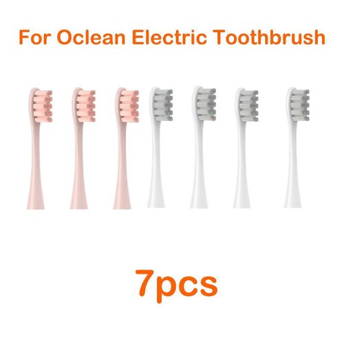 Pour Oclean Flow/X/X Pro/Z1/F1/One/Air 2/Se Ttes De Brosse Doux Dupont Sonique Brosse  Dents Poils Sous Vide 7 Pices Ttes De Rechange - Type 3pink 4grey