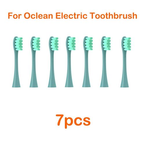 Pour Oclean Flow/X/X Pro/Z1/F1/One/Air 2/Se Ttes De Brosse Doux Dupont Sonique Brosse  Dents Poils Sous Vide 7 Pices Ttes De Rechange - Type 7pcs Green