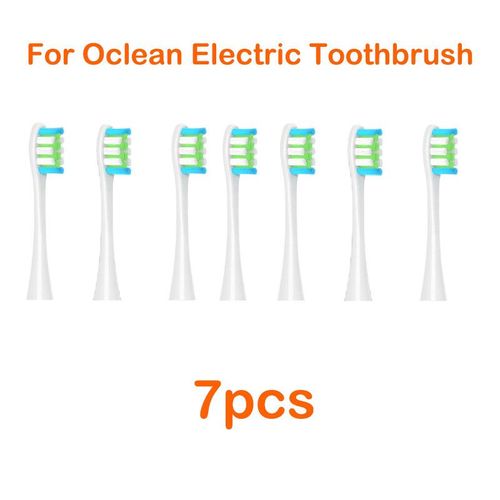 Pour Oclean Flow/X/X Pro/Z1/F1/One/Air 2/Se Ttes De Brosse Doux Dupont Sonique Brosse  Dents Poils Sous Vide 7 Pices Ttes De Rechange - Type 7pcs Wgreen