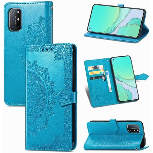 Pour Oneplus 8t Maillot De Portefeuille En Cuir Pu De Mandala Botier De Fermeture Magntique  Double Sens Avec Support/Fentes De Cartes Oneplus 8t Color:Blue