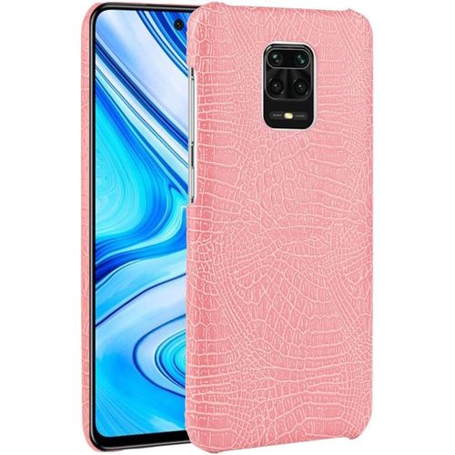 Pour Remplacement Pour Coque Xiaomi Redmi Note 9s / Note 9 Pro/Note 9 Pro Max Case Pu tui Housse En Cuir Motif Crocodile Back Cover Rose