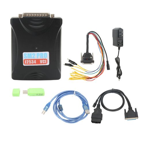 Pour SM2 PRO J2534 ECU Programmeur 67 en 1 Prise en charge de la somme de controle Scanner de diagnostic de voiture multifonction Prise UE 100-240 V