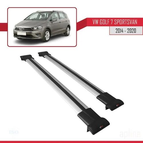 Barres De Toit - Fly - Volkswagen Golf 7 Sportsvan - Aluminium - Gris - Charge Utile 300 Kg