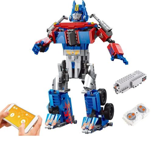 pour15036 - jouets cratifs APP RC tlcommande changeant Robot modle assemblage lectrique bloc de construction enfants cadeaux