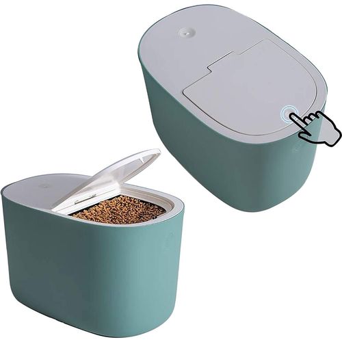 Pousser Container Croquettes Chien Boite Nourriture Chien Graine Sèche Distributeur Tasse à