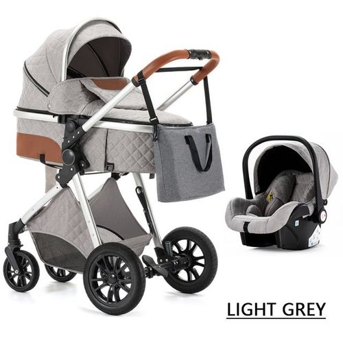 Poussette 3 En 1 Bb Combine Sige-Auto + Nacelle Rversible Rglable.Light Gris.