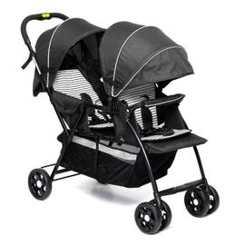 Poussette Double Bebe Enfants Combinee Tandem Jumeaux Noir Rakuten