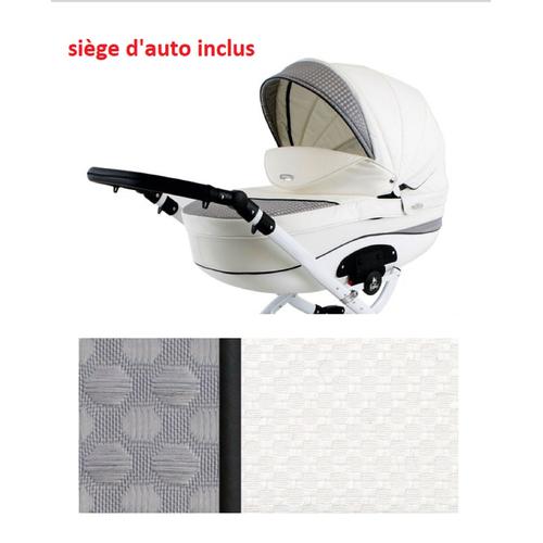 Poussette Landau Combine 3en1 Multifonctions Avec Siege Auto Equipement Bebe Enfant Porte Gobelet Cadre Classic Blanc Ou Noir Tori Blanc Gris Marron Rakuten