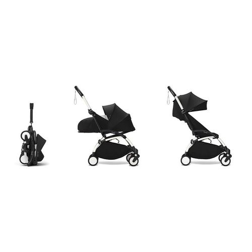 Poussette Stokke Yoyo De La Naissance  3 Ans - Cadre Blanc/Noir - Noir