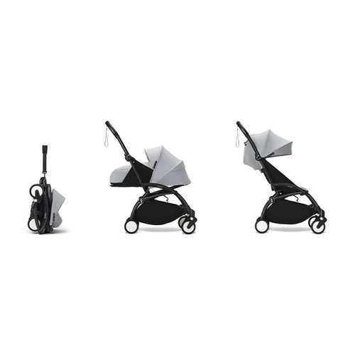 Poussette Stokke Yoyo De La Naissance  3 Ans - Cadre Noir/Stone - Gris