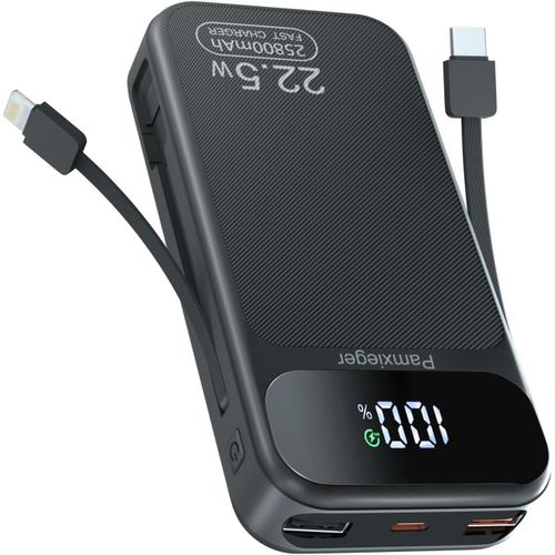 Power Bank 25800 Mah 22,5 W Batterie Externe Pour Tlphone Portable Pd3.0 Qc4.0  Charge Rapide cran Lcd Powerbank Avec Sorties Et Entres Usb C Chargeur Portable Pour Smartphones