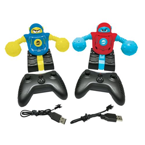 POWERMAN FIGHTERS  Ensemble de 2 Robots Combattants avec Figurines jectables, Effets de Lumire et de Son
