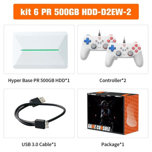 Pr 500g Hdd-D2ew-2 - Console De Jeux Vido Hdd Retrobat Et Playnite, 500 Go, 38200 + Jeux Rtro Aaa, Ps3, Ps2, Psp, Switch, Wii, Wiiu, Pc, Ordinateur Portable