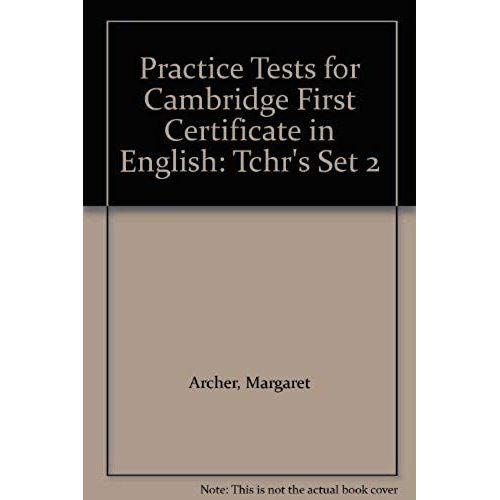 Practice Tests For Cambridge First Certificate In English: Tchr's Set 2   de David Foll  Format Broch 
