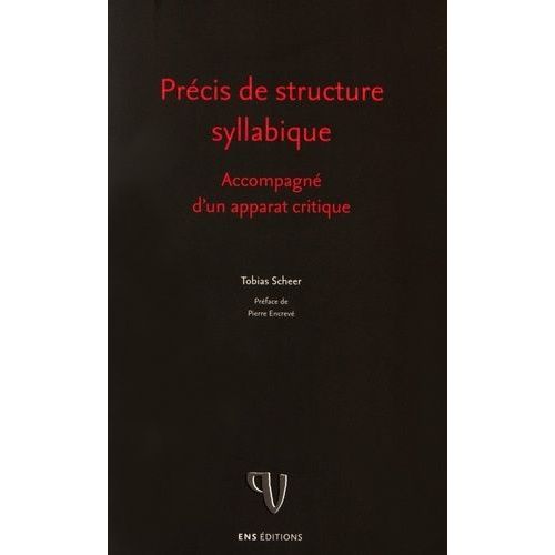 Prcis De Structure Syllabique - Accompagn D'un Apparat Critique   de Scheer Tobias  Format Broch 