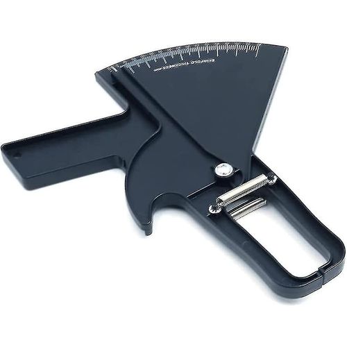 Precision Skinfold Caliper - Easy, Reliable Tool For Monitoring Body Fat - Quick Start Guide For Beginners, Detailed Booklet(1pc, Black)