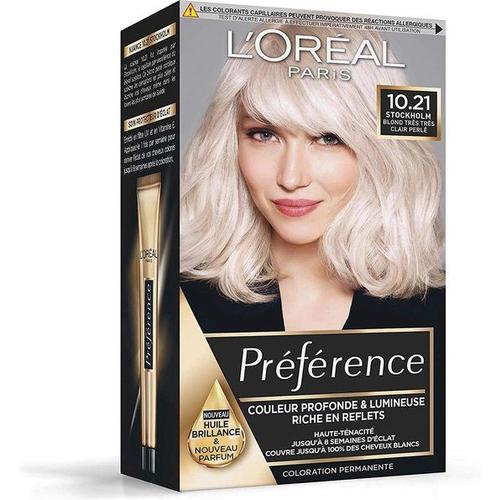 Prfrence L'oral Paris Coloration Permanente 10.21 Blond Trs Trs Clair Perl
