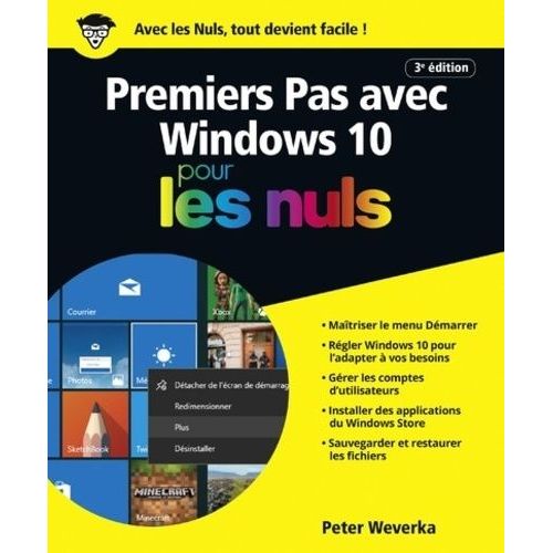 Premiers Pas Avec Windows 10 Pour Les Nuls    Format Grand Format 