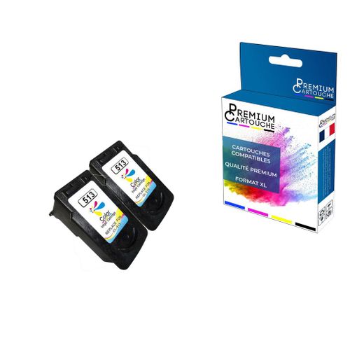 Premium Cartouche - 2 Cartouche Compatible Pour Canon Cl-513xl Couleur Canon Pixma Ip 2700 Mp 230 Mp 235 Mp 240 Mp 250 Mp 252 Mp 270 Mp 280 Mp 280 Se