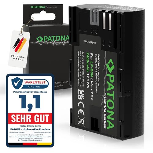 Premium LP-E6N LP-E6P Batterie 2400mAh Compatible avec Canon EOS 5D Mark II Mark III 5DS R5 R 6D 7D 60D 60Da 70D 80D 90D XC10 XC15 5 6 7 60 70 80 90 D LP-E6 LPE6 LPE6N LPE6P
