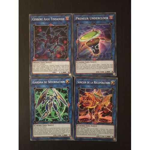 Preneur Underclock + Sorcier De La Rcupration + Gardna De Scurisation + Cerbre Aigu Tindangle (Yu Gi Oh)