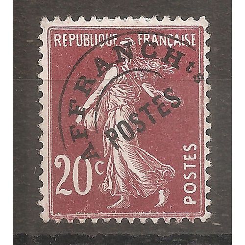 Pro 54 (1922) Problitr Type Semeuse 20c Lilas-Brun Usag (Cote 15e) (9198)