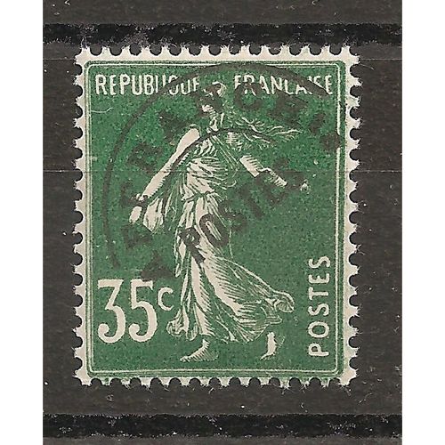 Pro 63 (1922) Problitr Type Semeuse Fond Plein 35c Vert N* (Cote 8e) (4810)