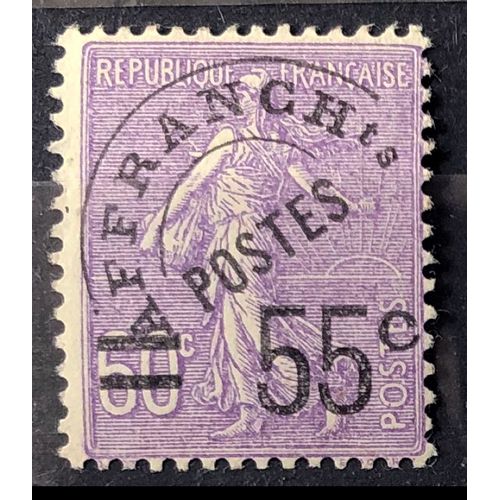 Problitr Semeuse Ligne 55c / 60c Violet (Superbe N 47) Neuf* - France Anne 1922 - Brn83 - N33352