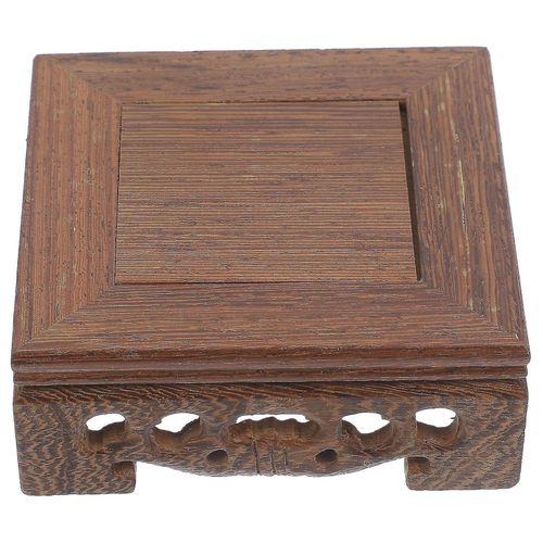 Prsentoir Ancien Pour Figurines, Vases Et Objets De Collection  Base En Bois Vintage, 10 X 10 Cm