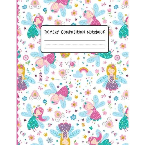 Primary Composition Notebook: Dashed Middle Line Primary Story Journal For Grades K-2 With Picture Space In The Top Half | Size (8.5 X 11 Inches) ... Composition School Exercise Book For Girls   de Publishing, SMSM  Format Broch 