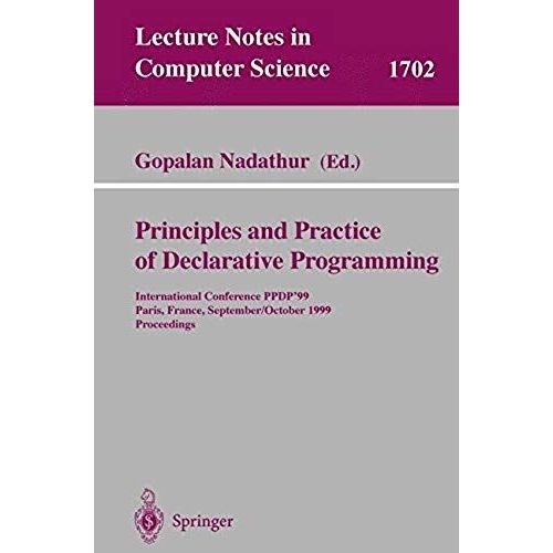 Principles And Practice Of Declarative Programming   de Gopalan Nadathur  Format Broch 