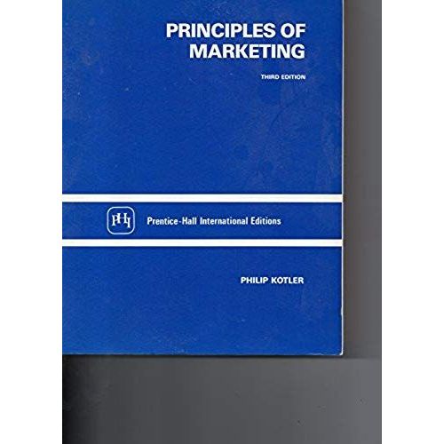 Principles Of Marketing   de Philip Kotler  Format Broch 