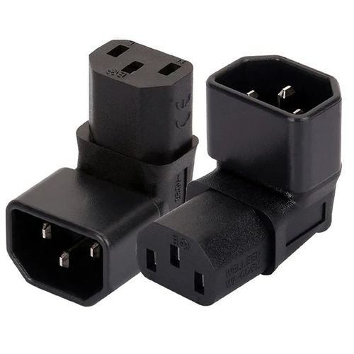 Prise Adaptateur Iec320 C13 C5 C7  Au Uk Eu Us,Connecteur De Conversion Europen Australie Amrique 5-15r  C14 C5 C7 C13,1 Pice - Type C14 To C13-Black Color