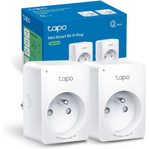 Prise Connecte Wifi, Prise Intelligente Compatible Avec Alexa Et Google Home, 10A Type E, Contrler Le Radiateur, La Cafetire, La Lampe  Distance, Aucun Hub Requis, P100(Fr) 2 P[MAT790572]