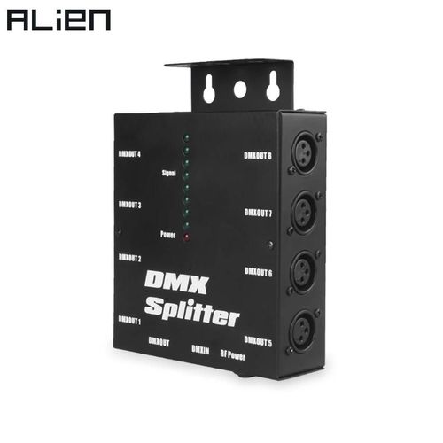 Prise de lUE - Rpartiteur Optique Dmx 512, 8 Canaux Isols, 3 Broches, Amplificateur D'allocation Pour Dj Disco Mariage Effet D'clairage De Scne Dmx