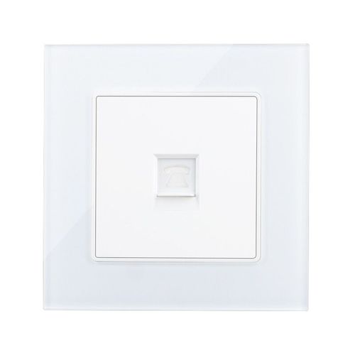 Prise de tlvision en verre blanc,RJ45 et Cat3,donnes d'ordinateur,antenne Satellite,Signal de tlvision,tlphone - Type Telephone